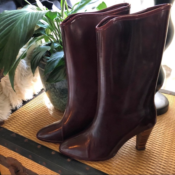 Vintage Shoes - Vintage heeled rain boots